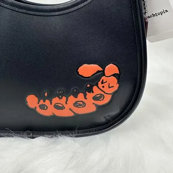 Coach Ergo Bag In Coachtopia Leather With Sleepy Caterpillar Print Rainbow CQ827 - Picture 2 of 8